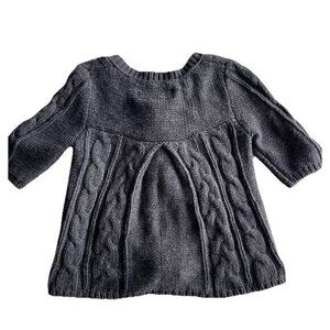 Vintage American Eagle Women’s sz Medium Cropped Pullover Gray Knitted Sweater